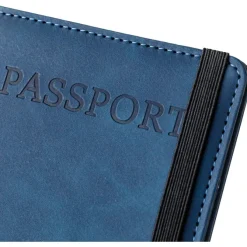 Etui do paszportu, zawieszka do bagażu / Niebieski VB183-11