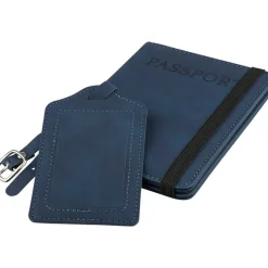 Etui do paszportu, zawieszka do bagażu / Niebieski VB183-11