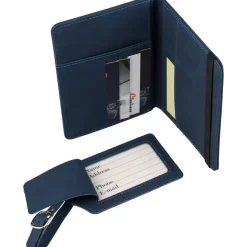 Etui do paszportu, zawieszka do bagażu / Niebieski VB183-11