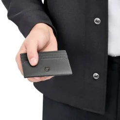 Etui na karty Double B Saffiano Grey / Szary HLC526H