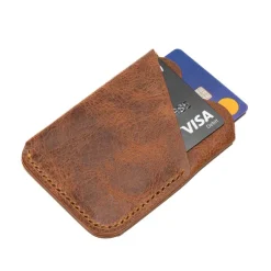 Etui na karty skórzane - Wrap / Skóra koniakowa BWD11979