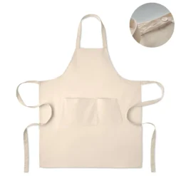 Fartuch bawełna org. 240gr/m² / Bezowy MO2649-13