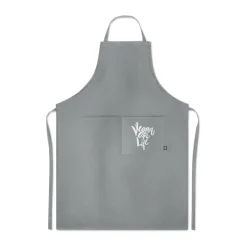 Fartuch regulowany z konopi / Szary MO6164-07