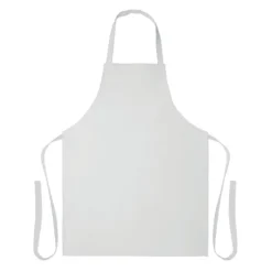 Fartuch z bawełny z recyklingu / Bialy MO2571-06