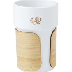 Fika kubek 340 ml z bambusową osłoną / Biały 10080901