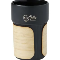 Fika kubek 340 ml z bambusową osłoną / Czarny 10080990