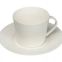 Filiżanka ceramiczna ze spodkiem 175 ml LYNN / Biały 8366206