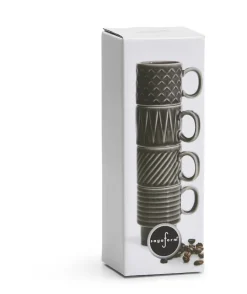 Filiżanka do espresso COFFEE & MORE 4-szt, szary / Default 5018070-