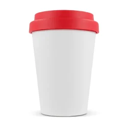 Filiżanka do kawy RPP z białym korpusem 250ml / Biały / czerwony LT98867-N0121