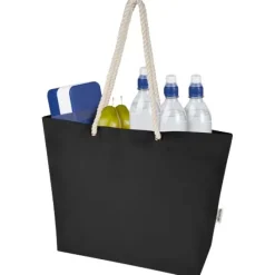Florida torba plażowa o gramaturze 270 g/m² wykonana z materiałów z recyklingu z certyfikatem GRS 18L / Czarny 12074490