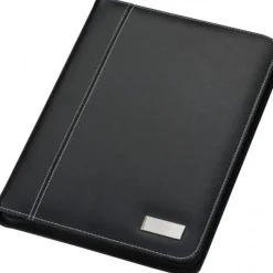 Folder A4 z notatnikiem w linie i kieszenią na tablet ISAIAH / Czarny 2063603