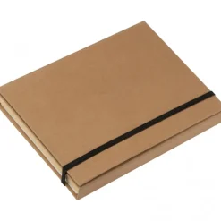 Folder z notatnikiem w linie i przyborami do pisania CALVIN / Brązowy 2119401