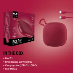 Fresh n Rebel Bold S3 Wodoodporny głośnik Bluetooth / Czerwony LT49741-N0021