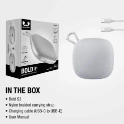 Fresh n Rebel Bold S3 Wodoodporny głośnik Bluetooth / Jasnoszary LT49741-N0062