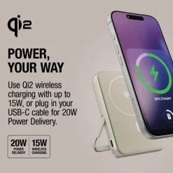 Fresh 'n Rebel Powerbank bezprzewodowy 10000 mAh kompatybilny z MagSafe / Beżowy LT49745-N0055