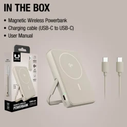 Fresh 'n Rebel Powerbank bezprzewodowy 10000 mAh kompatybilny z MagSafe / Beżowy LT49745-N0055