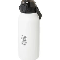 Giganto butelka o pojemności 1600 ml wykonana ze stali nierdzewnej z recyklingu z miedzianą izolacją próżniową posiadająca ce / Biały 10078901