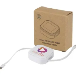 Gloas kabel 5-w-1 z recyklingu do synchronizacji danych z funkcją szybkiego ładowania 100 W i zestawem narzędzi do smartfonów / Biały 12444801