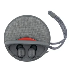 Głośnik bezprzewodowy 5W Air Gifts, radio, bezprzewodowe słuchawki douszne | Caleb / Szary V7282-19