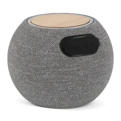 Głośnik 5 W i ładowarka bezprzewodowa 15 W R_PET & Bamboo / Szary LT95601-N0061