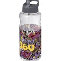 H2O Active® Big Base bidon z dzióbkiem o pojemności 1 litra / Szary 21017682