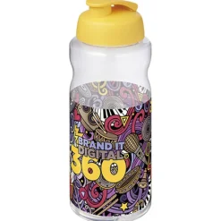 H2O Active® Big Base bidon z wieczkiem zaciskowym o pojemności 1 litra / Żółty 21017511