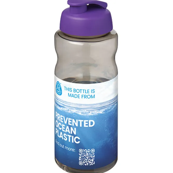 H2O Active® Eco Big Base bidon z wieczkiem zaciskowym o pojemności 1 litra / Ciemnografitowy 21017891