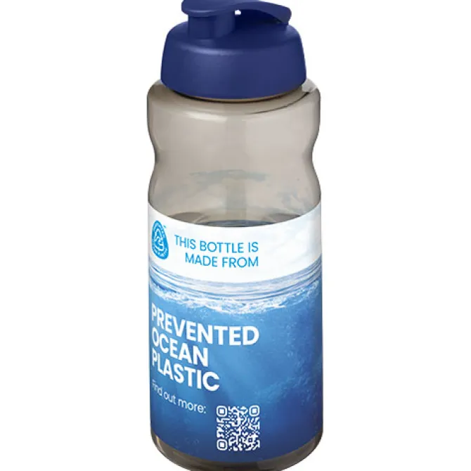 H2O Active® Eco Big Base bidon z wieczkiem zaciskowym o pojemności 1 litra / Ciemnografitowy 21017894