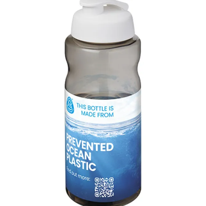 H2O Active® Eco Big Base bidon z wieczkiem zaciskowym o pojemności 1 litra / Ciemnografitowy 21017893
