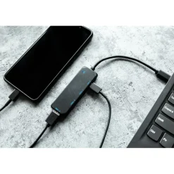 Hub USB i USB-C z RABS | Gerard / Czarny V0018-03