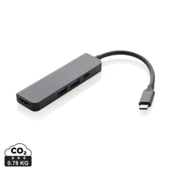 Hub USB 3.0 i USB typu C Terra, wejście HDMI 4K, RABS / Szary P308.652