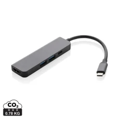 Hub USB 3.0 i USB typu C Terra, wejście HDMI 4K, RABS / Szary P308.652