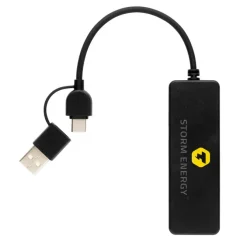Hub USB 2.0 z USB C RABS / Czarny P308.261