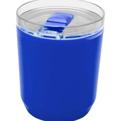Hudson kubek z podwójnymi ściankami o pojemności 180 ml wykonany z tworzyw sztucznych pochodzących z recyklingu / Niebieski 10085252