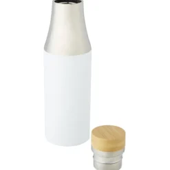 Hulan miedziana, próżniowo izolowana butelka o pojemności 540 ml z bambusową pokrywką / Biały 10066701