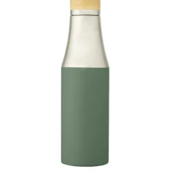 Hulan miedziana, próżniowo izolowana butelka o pojemności 540 ml z bambusową pokrywką / Zielony melanż 10066762