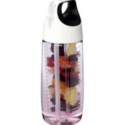 HydroFruit bidon o pojemności 700 ml z wieczkiem zaciskowym i możliwością przyrządzania wody smakowej wykonany wykonany z two / Biały przezroczysty 10078401