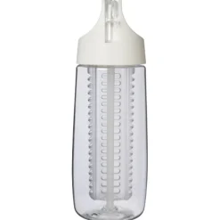 HydroFruit bidon o pojemności 700 ml z wieczkiem zaciskowym i możliwością przyrządzania wody smakowej wykonany wykonany z two / Biały przezroczysty 10078401