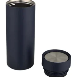 Illuminate butelka na wodę ze stali nierdzewnej z recyklingu o podwójnych ściankach i 3-częściowym zestawie zakrętek o pojemności 650 ml z certyfikatem RCS / Granatowy 10089055