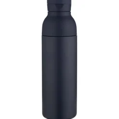 Illuminate butelka na wodę ze stali nierdzewnej z recyklingu o podwójnych ściankach i 3-częściowym zestawie zakrętek o pojemności 650 ml z certyfikatem RCS / Granatowy 10089055