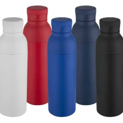 Illuminate butelka termiczna o pojemności 650 ml z podwójnymi ściankami, wykonana ze stali nierdzewnej z recyklingu z certyfikatem RCS. / Czarny 10083890