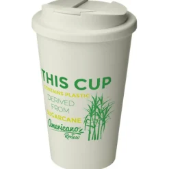 Izolowany kubek Americano® Renew o pojemności 350 ml z odporną na rozlanie pokrywką / Kość słoniowa 21042702