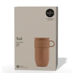 Izolowany kubek Sagaform Ted, 280 ml, szczelny, można myć w zmywarce / Brązowy LT52131-N0051