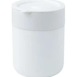 Java kubek ceramiczny z silikonową osłoną i plastikową pokrywką 330 ml / Biały 10080801