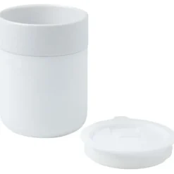 Java kubek ceramiczny z silikonową osłoną i plastikową pokrywką 330 ml / Biały 10080801