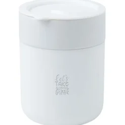 Java kubek ceramiczny z silikonową osłoną i plastikową pokrywką 330 ml / Biały 10080801