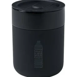 Java kubek ceramiczny z silikonową osłoną i plastikową pokrywką 330 ml / Czarny 10080890