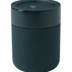 Java kubek ceramiczny z silikonową osłoną i plastikową pokrywką 330 ml / Zielony 10080861