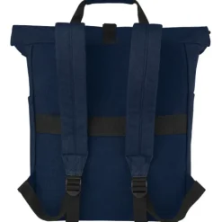 Joey 15-calowy plecak na laptopa z płótna z recyklingu z certyfikatem GRS o pojemności 15 l / Granatowy 12067855
