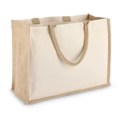 Jutowo-bawełniana torba na ramię OEKO-TEX® 42,5 x 19 x 32 cm 320 g/m² / Beżowy LT95372-N0055